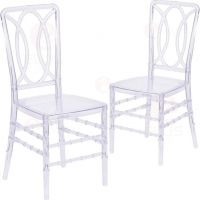 Plastics Dining Chair With Cushion PC1019 Clear White