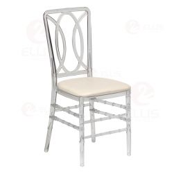 Plastics Dining Chair With Cushion PC1019 Clear White