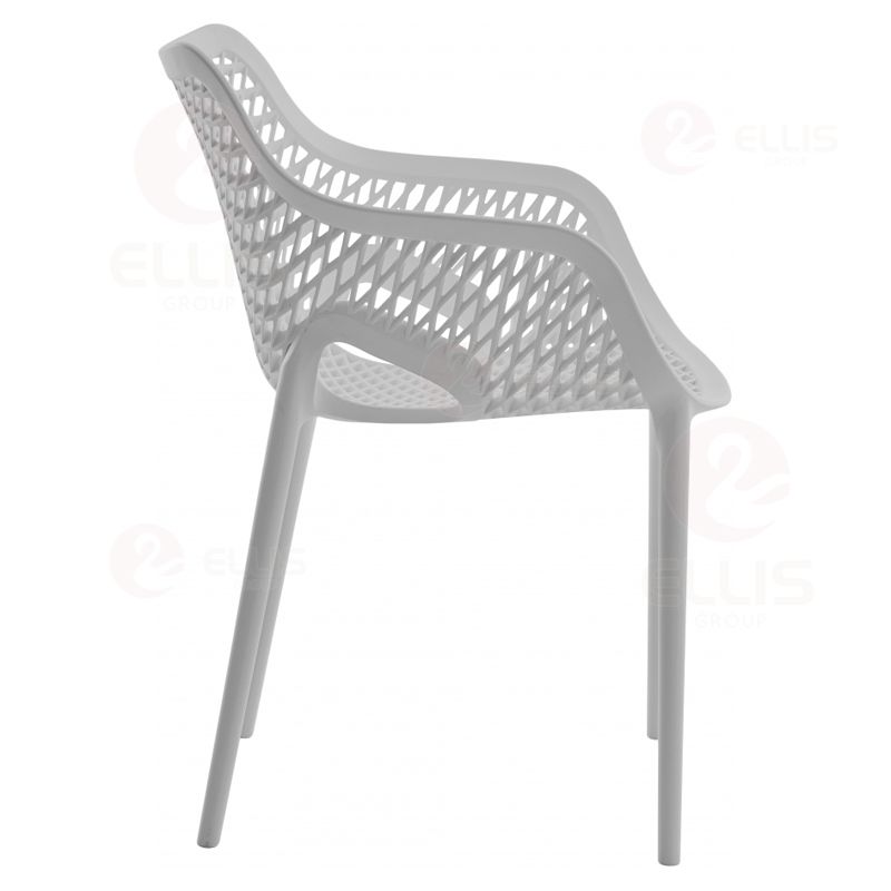 Outdoor Patio Dining Chair Plastics Stackable PC1028 Grey