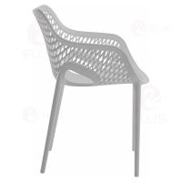 Outdoor Patio Dining Chair Plastics Stackable PC1028 Grey