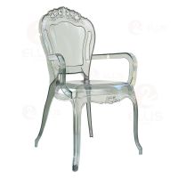 Plastics Dining Chair PC1009 translucent Cyan