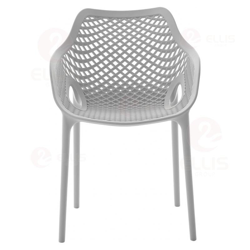 Outdoor Patio Dining Chair Plastics Stackable PC1028 Grey