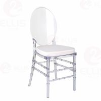 Plastics Dining Chair With Cushion PC1012 Clear White