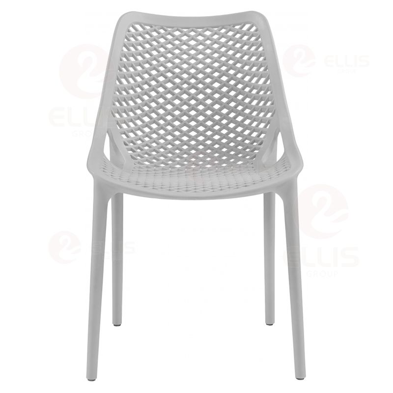 Outdoor Patio Dining Chair Plastics Stackable PC1028 Grey