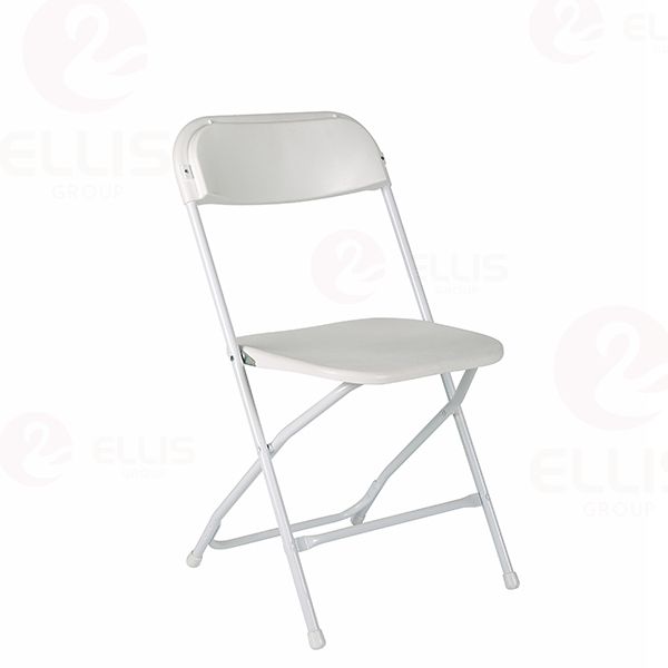 Red black plastic folding chair PC1001