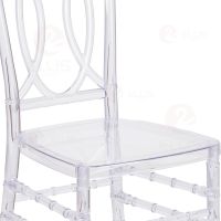 Plastics Dining Chair With Cushion PC1019 Clear White