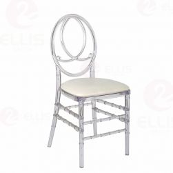 Plastics Dining Chair With Cushion PC1010 Clear  White