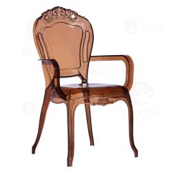 Plastics Dining Chair PC1009 translucent Brown