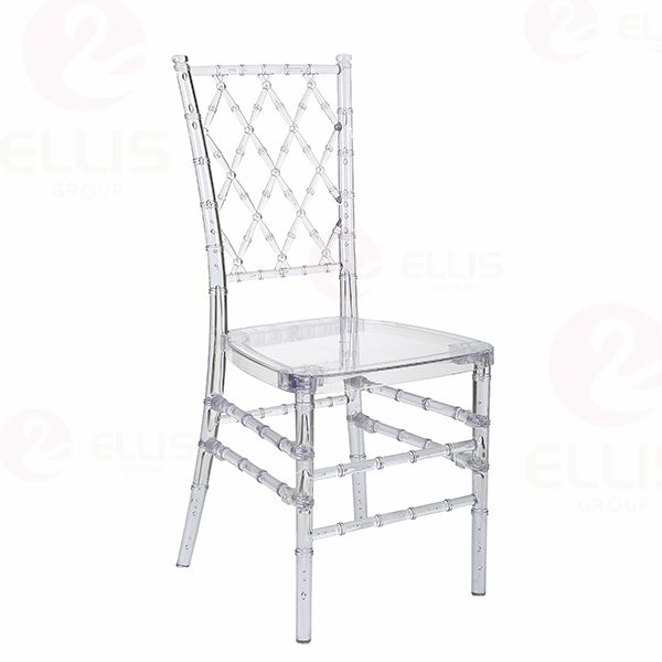 Plastics Dining Chair With Cushion PC1020 Clear White