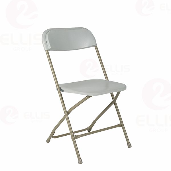 Red black plastic folding chair PC1001