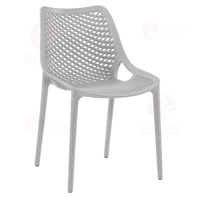 Outdoor Patio Dining Chair Plastics Stackable PC1028 Grey