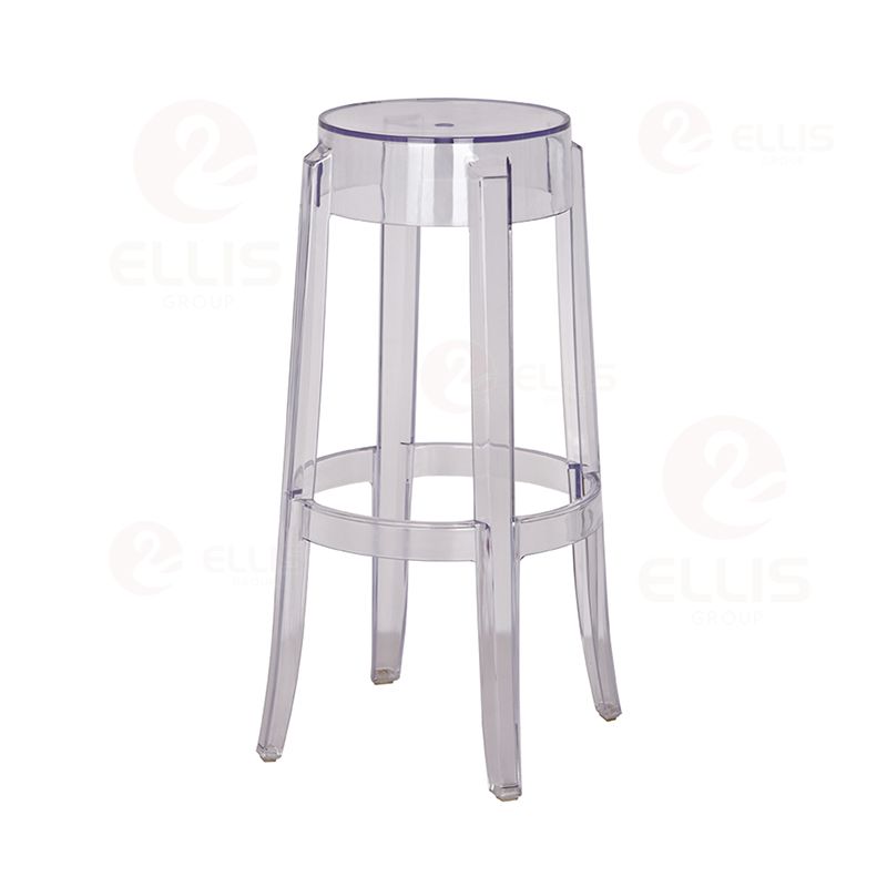 Plastics Barstool PC1027B Clear lavender