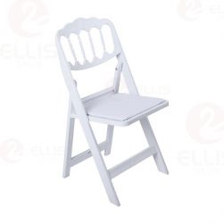 Plastic Folding Chair With Cushion PC1004 White