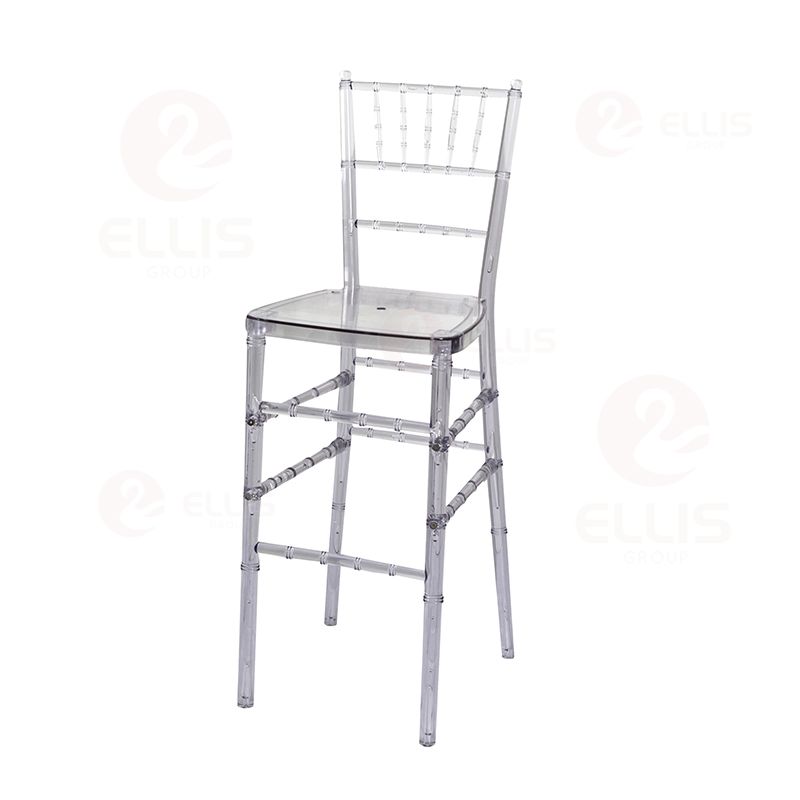 Plastics Barstool PC103B Clear White