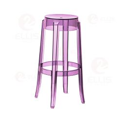 Plastics Barstool PC1027B Clear purple