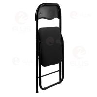 Folding Dining Chair Black Plastics