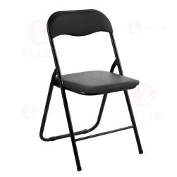 Folding Dining Chair Black Plastics