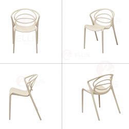 Dining Chair Light Brown Plastics PC1060-2