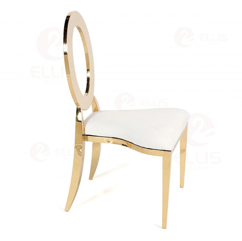 Dinng Chair White Gold Metal  SC2002