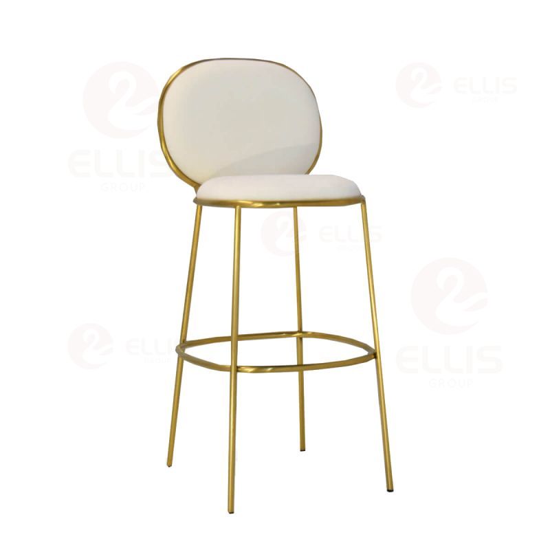 White Gold Metal Barstool SC2044B-2