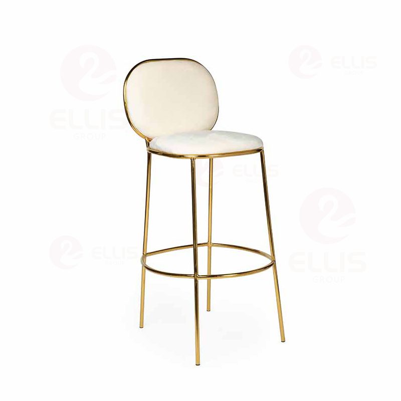 White Gold Metal Barstool SC2044B-2