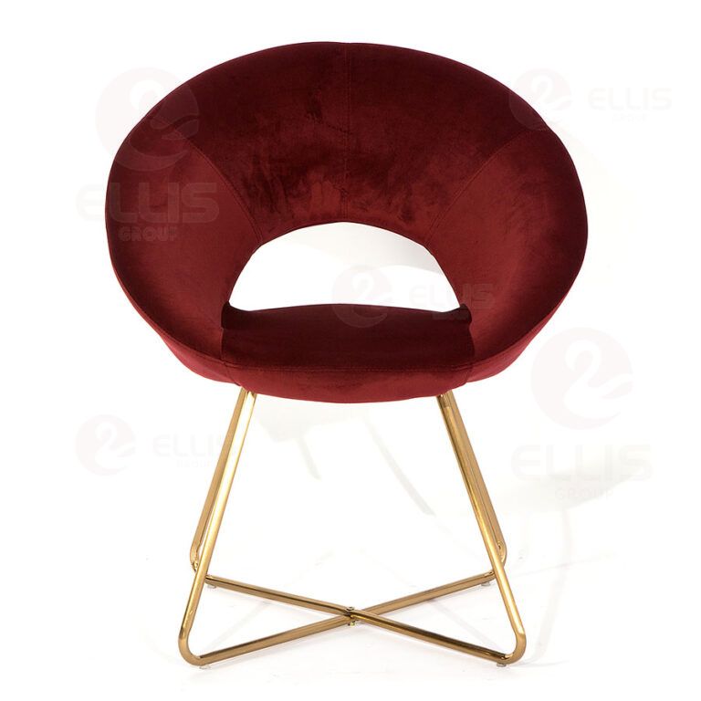 Dark Red Metal Dinng Chair SC2050-2